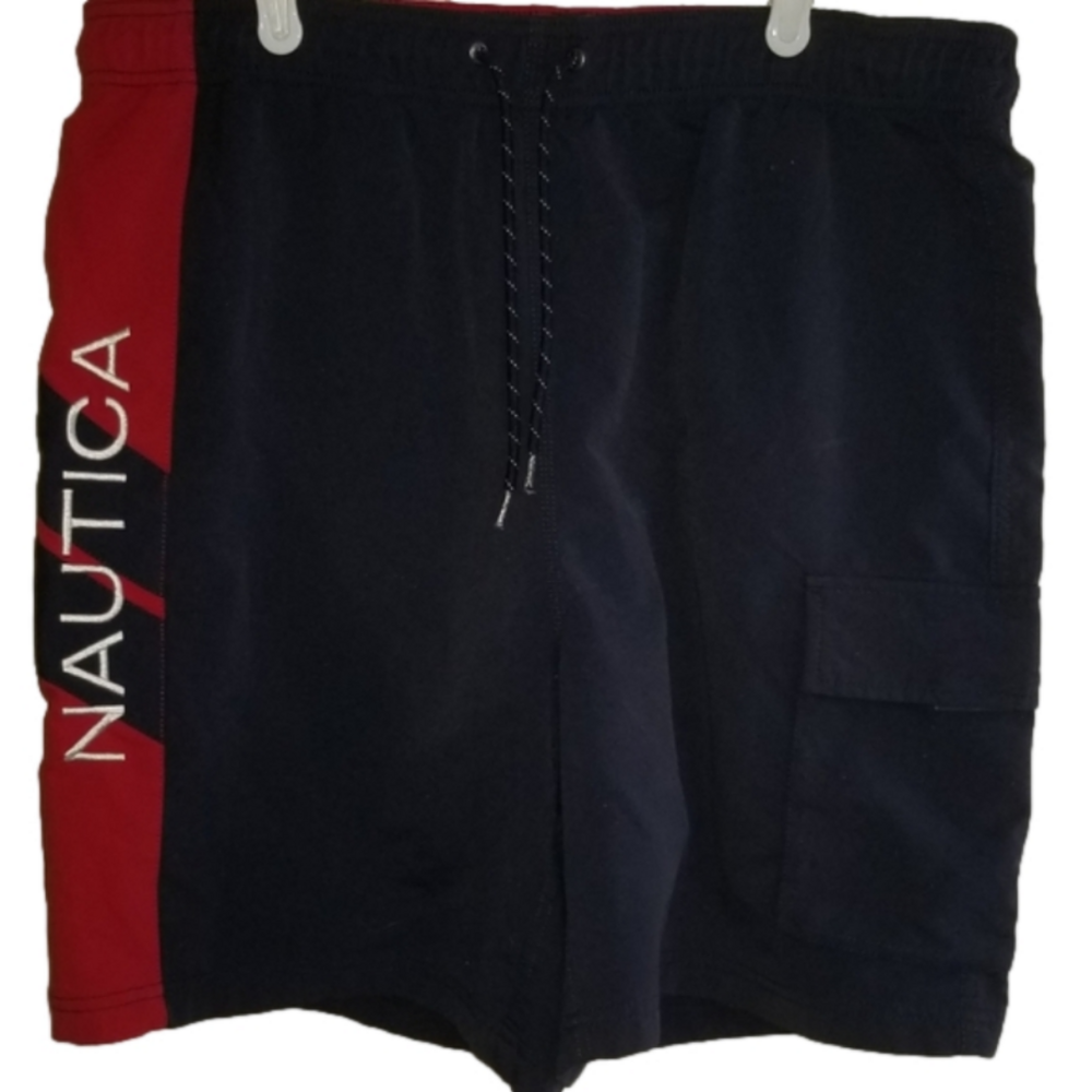 Nautica Blue And Red Board Shorts Size XL
